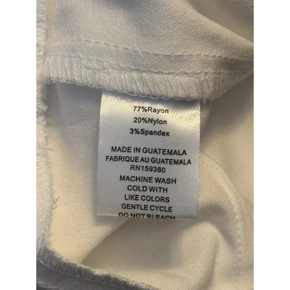 Kate Park White Capri Pedal Pushers Shorts Stretch Comfy Plus Size 1X - NWOT - Picture 5 of 5